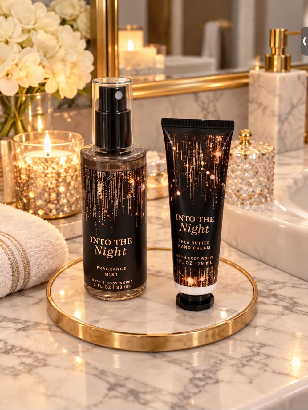 Bath & Body Works Into The Night Fragrance Mist & Shea Butter Hand Cream - Black